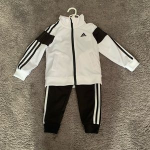 3T Adidas track suit Black & White